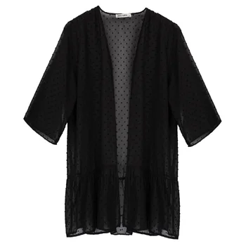 GK Women Swiss Dot Chiffon Cover-up 3/4 Bell Sleeves Open Front Beachwear 3/4 Sleeve Polka Dot Jacquard Chiffon Cardigan
GK Women Swiss Dot Chiffon Cover-up 3/4 Bell Sleeves Open Front Beachwear 3/4 Sleeve Polka Dot Jacquard Chiffon Cardigan
