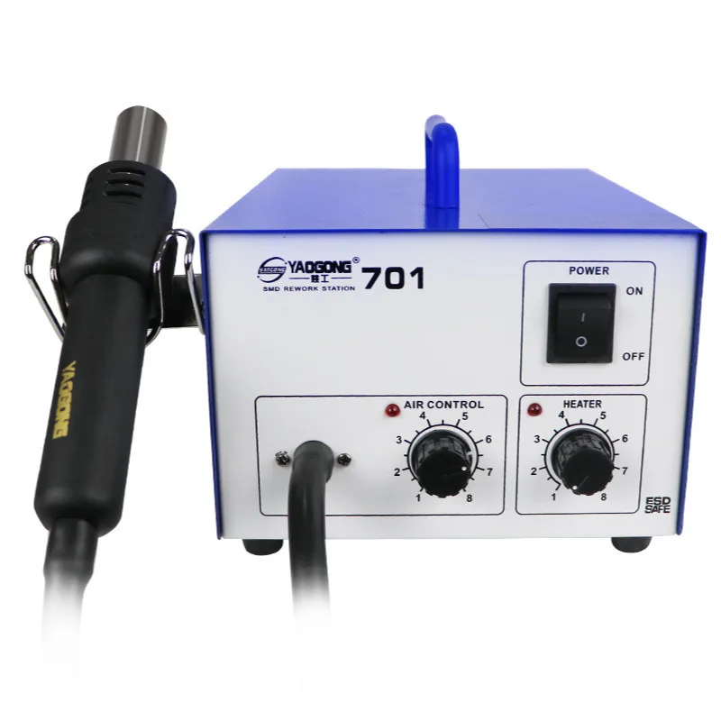 BGA Air Pump Type Adjustable Mobile Phone Repair Yaogong 701 Hot Air Gun Desoldering Station Demolition Chip Direct Air Type
BGA Air Pump Type Adjustable Mobile Phone Repair Yaogong 701 Hot Air Gun Desoldering Station Demolition Chip Direct Air Type