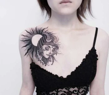 Temporary Tattoo Sticker Fake Tatto Stickers Waterproof Tattoos Moon Girl Tatoo Hand Arm Chest Body Art For Women Men 
Temporary Tattoo Sticker Fake Tatto Stickers Waterproof Tattoos Moon Girl Tatoo Hand Arm Chest Body Art For Women Men