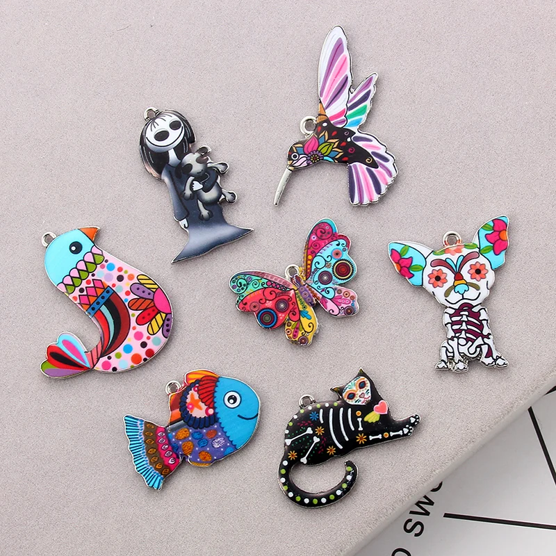 10pcs/5pcs Colorful Alloy Bird Dog Animals Enamel Charms Small Big Size Lovely DIY Handmade Jewelry For Necklace Accessory
10pcs/5pcs Colorful Alloy Bird Dog Animals Enamel Charms Small Big Size Lovely DIY Handmade Jewelry For Necklace Accessory