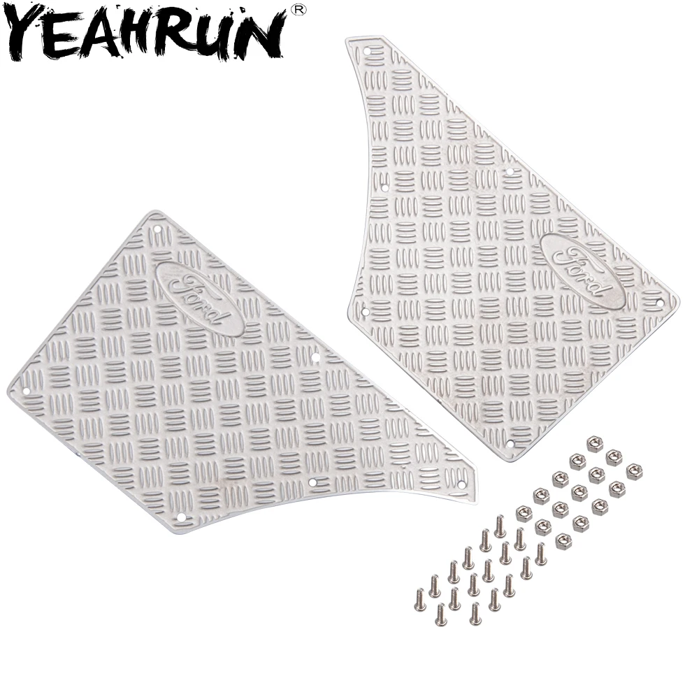 YEAHRUN 2pcs Metal Tail Protective Board Armor Guard For 1/10 RC TRAXXAS TRX4 Ford Bronco