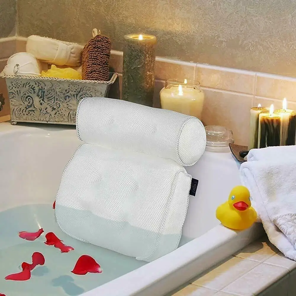 Breathable 3D Mesh Spa Bath Pillow with Suction Cups Neck and Back Support Spa Pillow for Home Hot Tub Bathroom Accessories
Breathable 3D Mesh Spa Bath Pillow with Suction Cups Neck and Back Support Spa Pillow for Home Hot Tub Bathroom Accessories