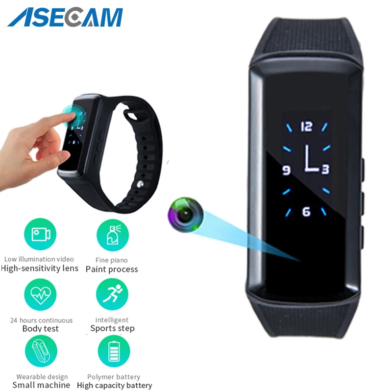 HD 1080P Mini Smart Bluetooth Outdoor Sports Photography Bracelet Wristband Secret Video Recording touch button Watch DV Camera
HD 1080P Mini Smart Bluetooth Outdoor Sports Photography Bracelet Wristband Secret Video Recording touch button Watch DV Camera