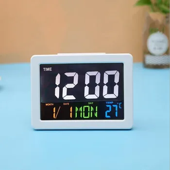 Colorful Large LCD Alarm Clock Digital Multifunction Snooze Display Time Temperature Display for Kids Student Desktop Clock
Colorful Large LCD Alarm Clock Digital Multifunction Snooze Display Time Temperature Display for Kids Student Desktop Clock