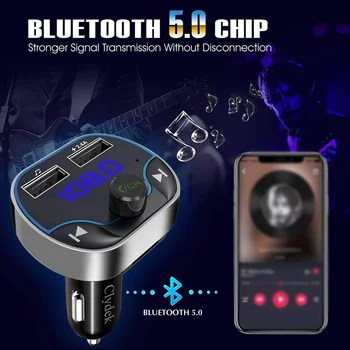 Hot Sale12V 87.5-108MHz Car FM Transmitter Bluetooth 5.0 Car Radio Audio Adapter With Dual USB Charge Car Accessories
Hot Sale12V 87.5-108MHz Car FM Transmitter Bluetooth 5.0 Car Radio Audio Adapter With Dual USB Charge Car Accessories