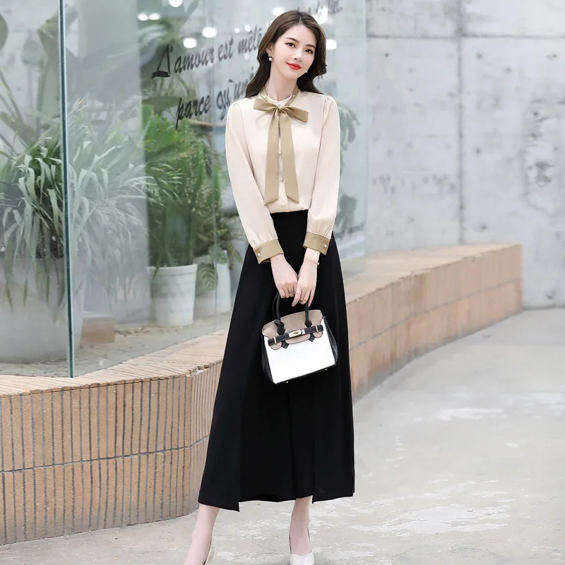 Elegant Fashion Commuting Trend Bow Wide-Leg Set/Suit Skirt Mid-length 2020 Spring Long Sleeve Elegant
Elegant Fashion Commuting Trend Bow Wide-Leg Set/Suit Skirt Mid-length 2020 Spring Long Sleeve Elegant