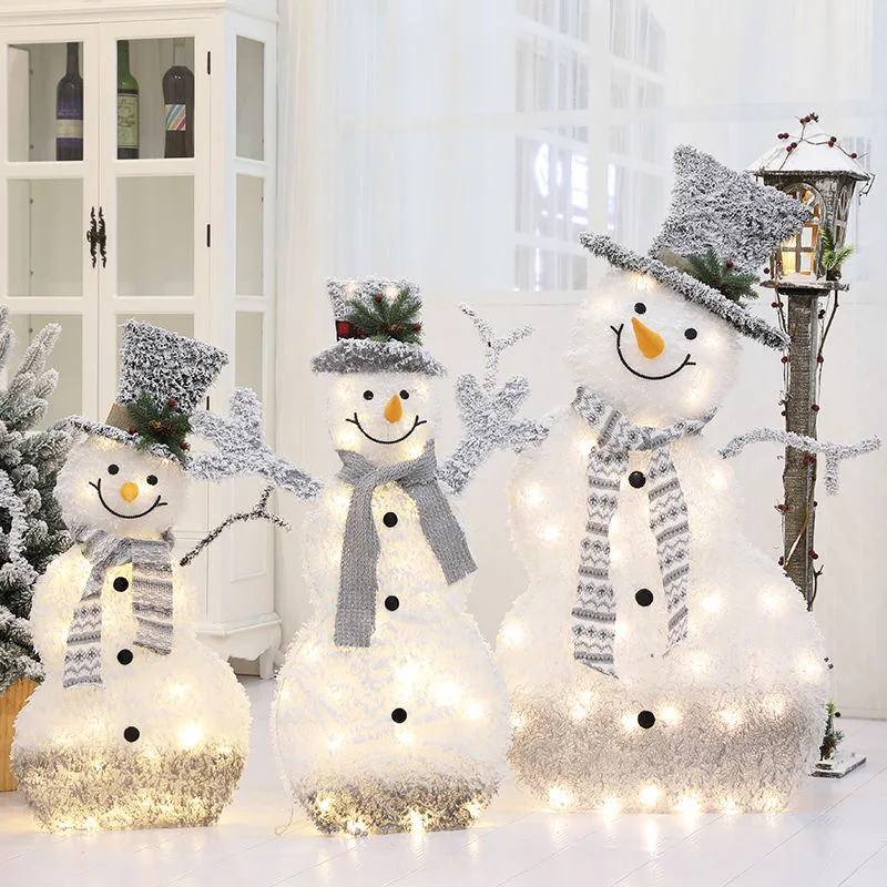 Christmas wrought iron flocking lights snowman counter decoration shopping mall supermarket holiday scene decorations
Christmas wrought iron flocking lights snowman counter decoration shopping mall supermarket holiday scene decorations