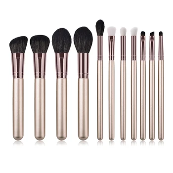 11Pcs Luxury Champagne Makeup Brushes Set Blusher Concealer Eyebrow Brush Kit Beauty Powder Foundation Eyeshadow Brush 
11Pcs Luxury Champagne Makeup Brushes Set Blusher Concealer Eyebrow Brush Kit Beauty Powder Foundation Eyeshadow Brush