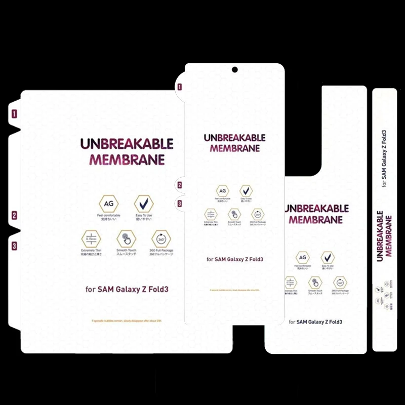 10D Новая мягкая Гидрогелевая гибкая пленка для Samsung Galaxy Z Fold 3 Передняя и задняя