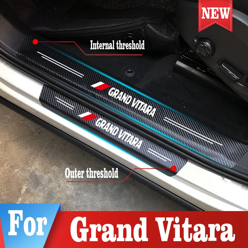 Защитные наклейки на пороги автомобиля для Suzuki Grand Vitara Накладка порог защитная