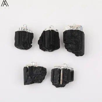 Plated Silvery Natural Black Tourmaline Stone Irregular Chunky Pendant Necklace For Women Bracelet Jewelry Findings FZ-48AMAJ
Plated Silvery Natural Black Tourmaline Stone Irregular Chunky Pendant Necklace For Women Bracelet Jewelry Findings FZ-48AMAJ