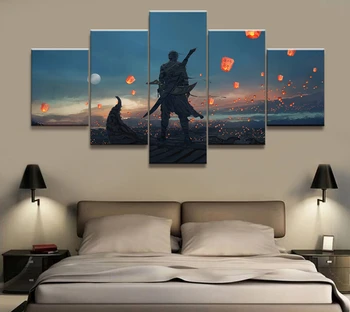 Wall Art Poster Painting Modular Pictures Living Room Decorative Pictures Canvas Printed 5 Panel WLOP Ghost Blade Anime Warrior
Wall Art Poster Painting Modular Pictures Living Room Decorative Pictures Canvas Printed 5 Panel WLOP Ghost Blade Anime Warrior