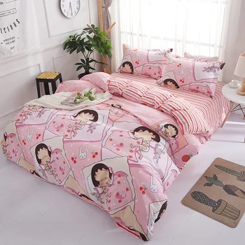 Pink Sleeping Girl Stripes Printed Bedding Set Duvet Cover/ Comforter Cover Flat Sheet Pillowcases Set Bed Linens for Kids Girls
Pink Sleeping Girl Stripes Printed Bedding Set Duvet Cover/ Comforter Cover Flat Sheet Pillowcases Set Bed Linens for Kids Girls