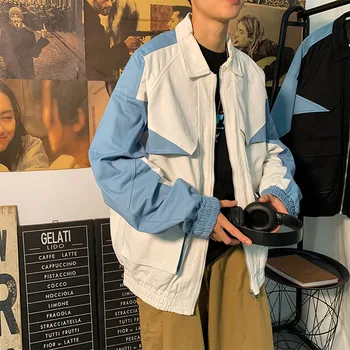 Spring and Autumn New Ins Tide Brand Hit Color Tooling Jacket Male Korean Version of The Trend Loose Young Handsome Lapel Jacket
Spring and Autumn New Ins Tide Brand Hit Color Tooling Jacket Male Korean Version of The Trend Loose Young Handsome Lapel Jacket