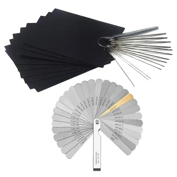 13Pcs Guitar Nut Files Set Bridge Saddle Nut Files + 32 Blades Feeler Gauge Dual Marked Metric and Imperial Gap Measuring Tool +
13Pcs Guitar Nut Files Set Bridge Saddle Nut Files + 32 Blades Feeler Gauge Dual Marked Metric and Imperial Gap Measuring Tool +
