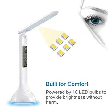 Led Desk Lamp, Eye-Caring And Dimmable Table Light, Office Lamp, Timer, Alarm Clock, Electronic Calendar, Birthday Reminder, Col
Led Desk Lamp, Eye-Caring And Dimmable Table Light, Office Lamp, Timer, Alarm Clock, Electronic Calendar, Birthday Reminder, Col
