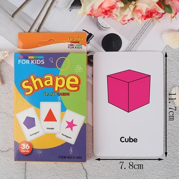 36Pcs Children Recognition Shape Animal Color Teaching Card Cognitive Flash Puzzle Infant Early Education Learning Toy Gifts
36Pcs Children Recognition Shape Animal Color Teaching Card Cognitive Flash Puzzle Infant Early Education Learning Toy Gifts