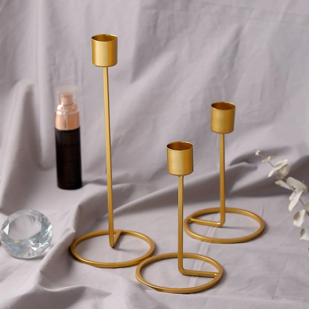 Vintage Iron Candle Holder Candlestick Tealight Wedding Party Home Decor Gold Vintage Iron Candle Holder Candlestick Tealight Wedding Party Home Decor Gold