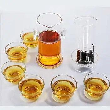 Creative 200ml Heat-resistant Chinease Kung Fu Tea Set 7 Pieces Set Tea Pot and Tea Cups Transparent Glass Teapot
Creative 200ml Heat-resistant Chinease Kung Fu Tea Set 7 Pieces Set Tea Pot and Tea Cups Transparent Glass Teapot