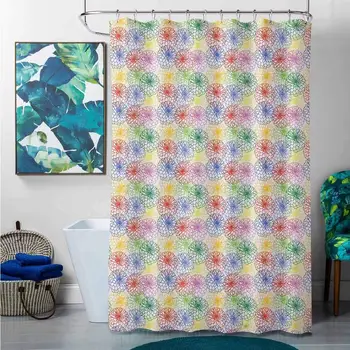 Navy Blue Shower Curtains for Bathroom Colorful,Rainbow Colored Blossoming Flower Outlines Pattern Doodle Nature Illustration,
Navy Blue Shower Curtains for Bathroom Colorful,Rainbow Colored Blossoming Flower Outlines Pattern Doodle Nature Illustration,