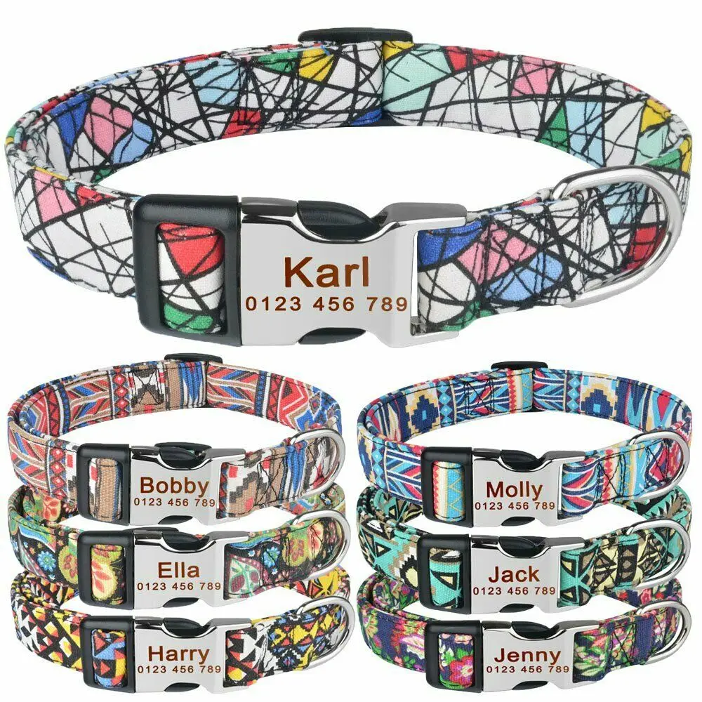 AiruiDog Personalized Dog Collar Free Engraved Small Medium Name Puppy Polyester Collars
AiruiDog Personalized Dog Collar Free Engraved Small Medium Name Puppy Polyester Collars