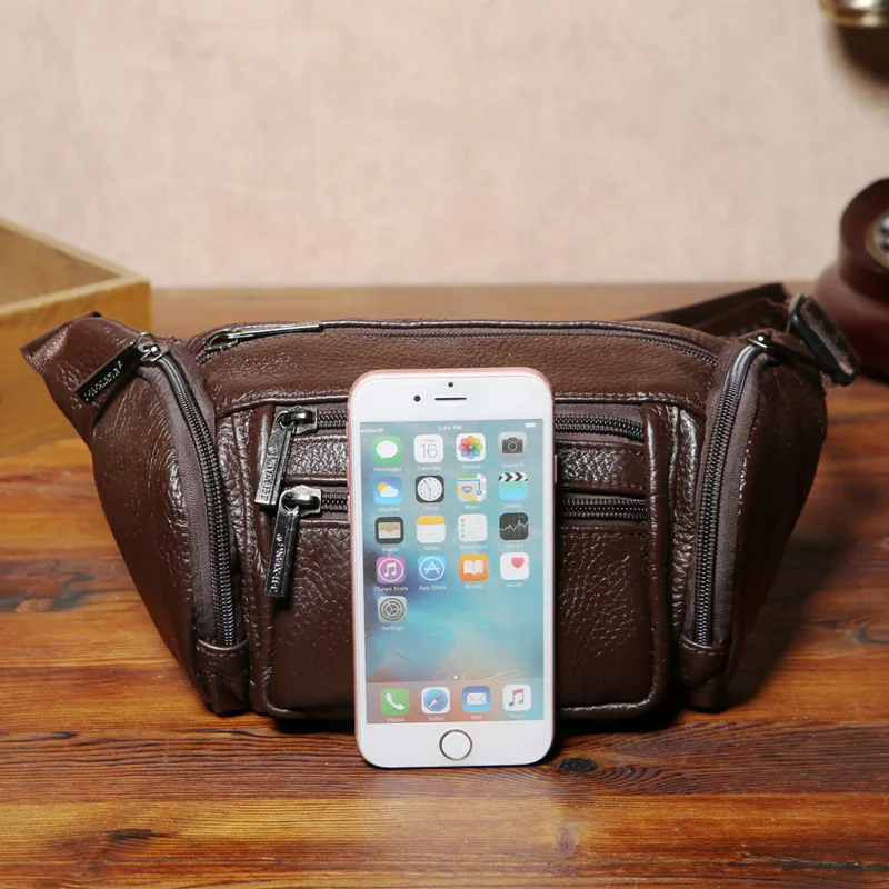 Men Genuine Leather Mobile Phone Waist Bag Outdoor Full-grain Leather Chest Pack Multi-functional Waist kua bao
Men Genuine Leather Mobile Phone Waist Bag Outdoor Full-grain Leather Chest Pack Multi-functional Waist kua bao