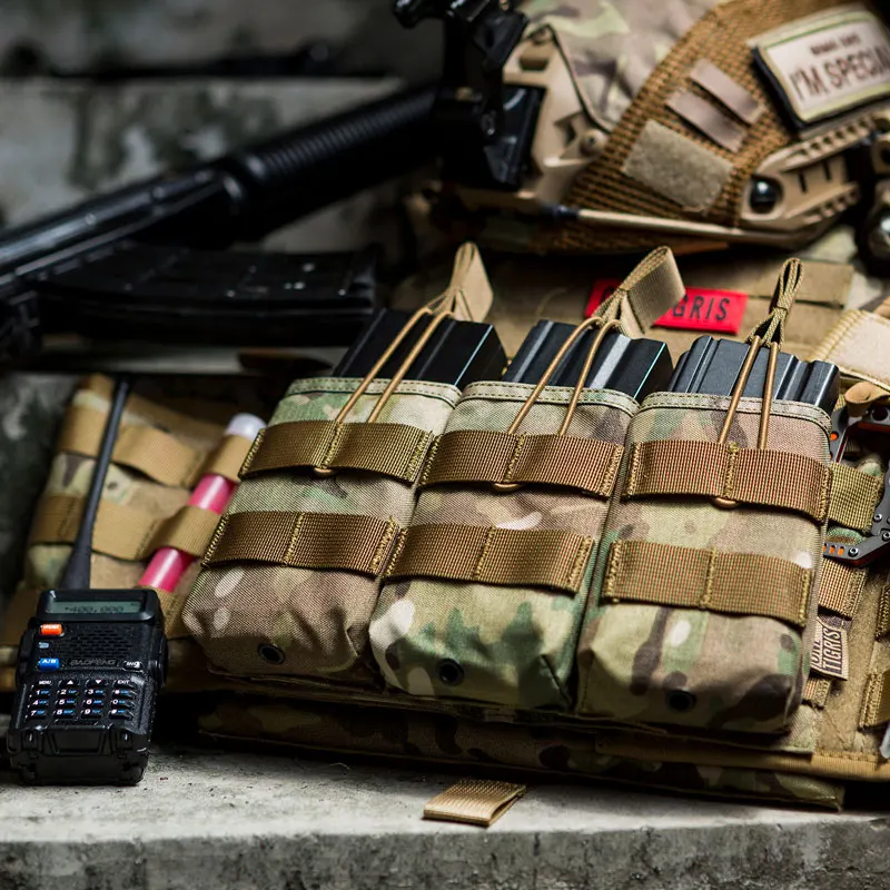 Тактическая Сумка OneTigris MOLLE с тройным открытым верхом сумка для магазина FAST AK AR M4