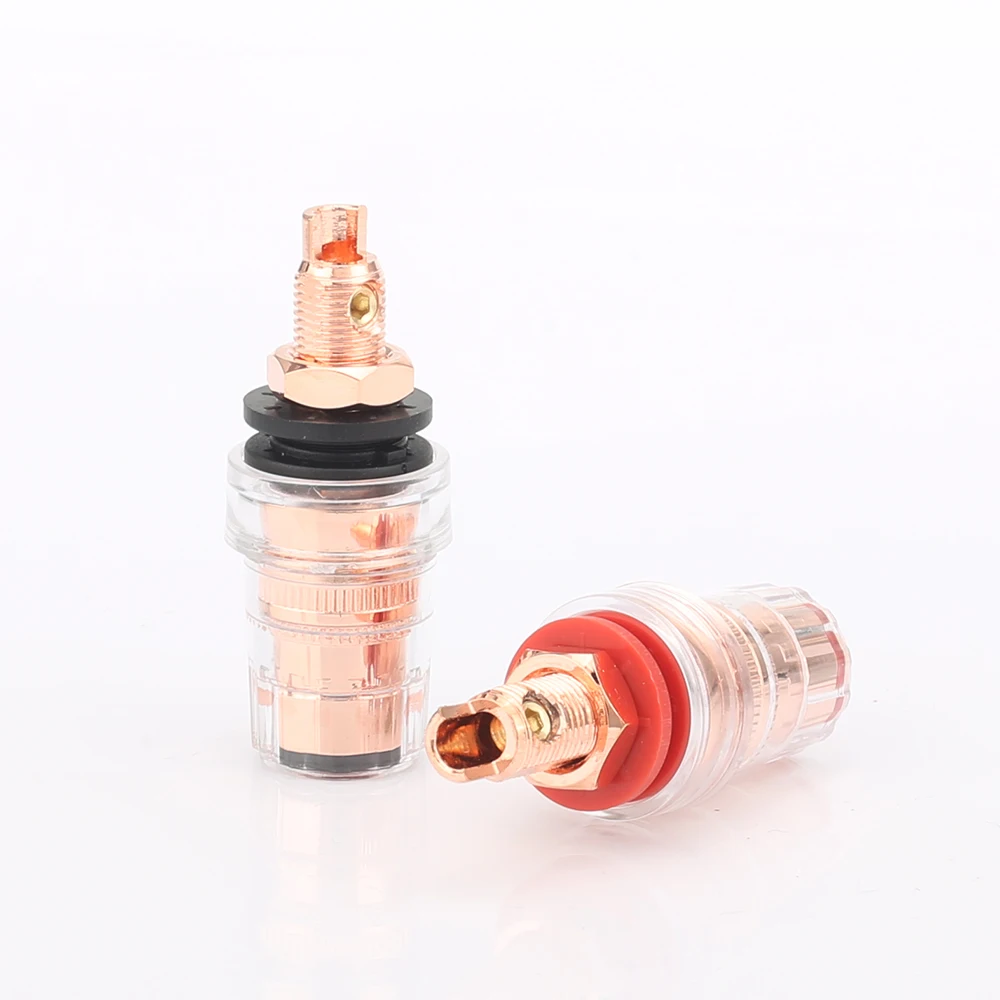 Audiocrast 99.9998 Purity copper Binding posts speaker connectors Crystal Pure Copper Binding post speaker panel
Audiocrast 99.9998 Purity copper Binding posts speaker connectors Crystal Pure Copper Binding post speaker panel
