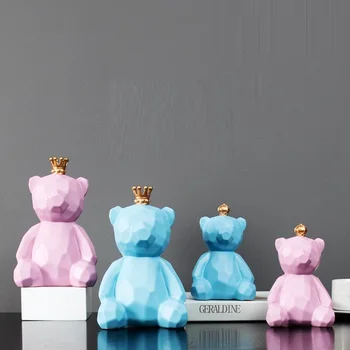 Geometry Crown Little Bear Art Sculpture Simulation Animals Statues Resin Art&Craft Home Decoration Accessories R2489
Geometry Crown Little Bear Art Sculpture Simulation Animals Statues Resin Art&Craft Home Decoration Accessories R2489