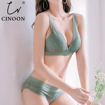 CINOON New Push Up Bra Set Deep V Brassiere Lace Underwear Panties Thin breathable bra set Jacquard Sexy Underwear Free Shipping
CINOON New Push Up Bra Set Deep V Brassiere Lace Underwear Panties Thin breathable bra set Jacquard Sexy Underwear Free Shipping