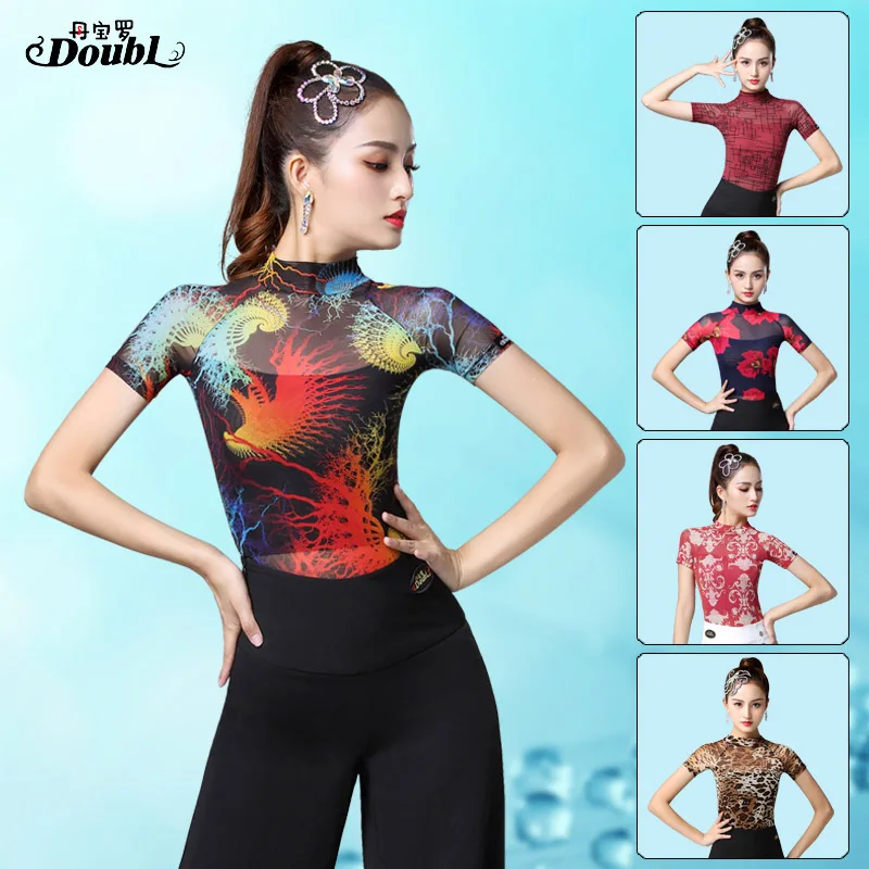 Doubl Latin Dance Practice Wear Adults New Ballroom Costume Social Latin DanceWear Short Sleeve Standard Practice High-necked
Doubl Latin Dance Practice Wear Adults New Ballroom Costume Social Latin DanceWear Short Sleeve Standard Practice High-necked