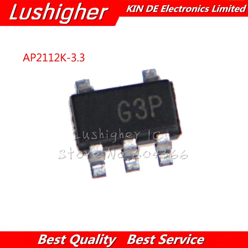 100PCS AP2112K-3.3 SOT23-5 AP2112K-3.3TRG1 3.3V 0.6A SOT25 2112 AP2112 AP2113K AP2112-3.3
100PCS AP2112K-3.3 SOT23-5 AP2112K-3.3TRG1 3.3V 0.6A SOT25 2112 AP2112 AP2113K AP2112-3.3