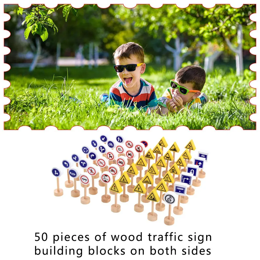 50 Pcs/Set Double-Sided Wooden Traffic Sign Building Blocks Neutral Baby Benefit Intelligence Development Preschool Toys
50 Pcs/Set Double-Sided Wooden Traffic Sign Building Blocks Neutral Baby Benefit Intelligence Development Preschool Toys