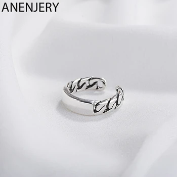 ANENJERY New Retro High Polish Rectangular Strip 925 Sterling Thai Silver Rings Lock Chain Jewelry For Gifts S-R549
ANENJERY New Retro High Polish Rectangular Strip 925 Sterling Thai Silver Rings Lock Chain Jewelry For Gifts S-R549