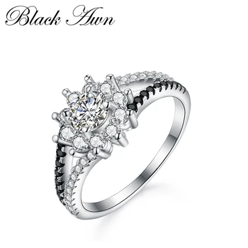 Fashion Bague Femme 100% Genuine 925 Sterling Silver Jewelry Black&White Stone Engagement Rings for Women Anillos Mujer C220
Fashion Bague Femme 100% Genuine 925 Sterling Silver Jewelry Black&White Stone Engagement Rings for Women Anillos Mujer C220
