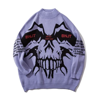 Hip Hop Sweater Purple Couples Streetwear Harajuku Oversize Long Sleeve Sweaters Knitted Tops Jumper Pull Femme Nouveaute 2019 
Hip Hop Sweater Purple Couples Streetwear Harajuku Oversize Long Sleeve Sweaters Knitted Tops Jumper Pull Femme Nouveaute 2019