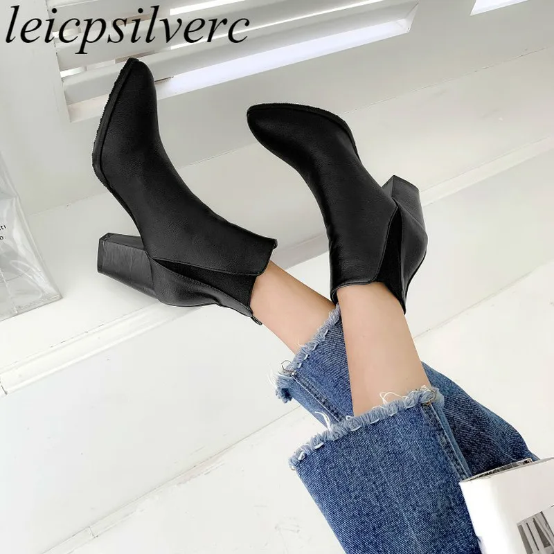 Women's Boots Autumn Winter High Heel Ankle Pointed Toe Mixed-colors Pu Elastic Band 2019 New Sexy Fashion Casual Big Size 34-46
Women's Boots Autumn Winter High Heel Ankle Pointed Toe Mixed-colors Pu Elastic Band 2019 New Sexy Fashion Casual Big Size 34-46