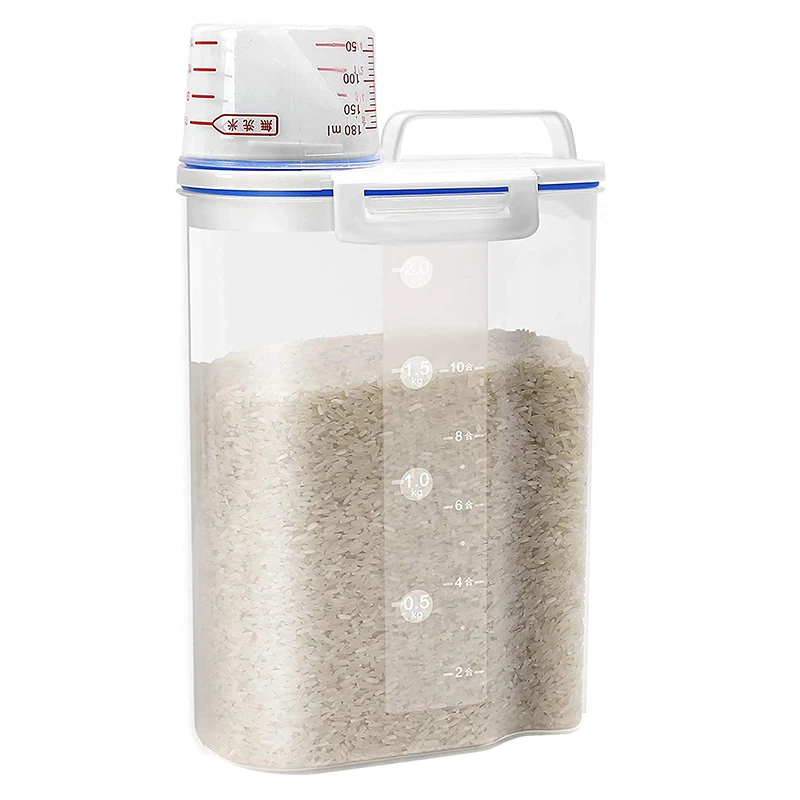 Емкость для хранения риса-герметичный контейнер сухой пищи пластиковый