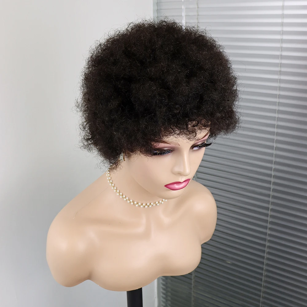 Generic Short Curly Hair Wigs Pixie Cut Brazilian Human Hair For Best