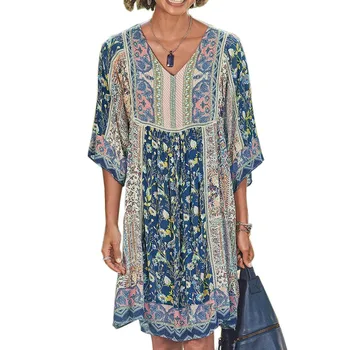 New Summer Women Boho Floral Half Sleeve Dress Holiday Beach Shirt Dress Ladies Print Mini Dress Plus Size S-5XL
New Summer Women Boho Floral Half Sleeve Dress Holiday Beach Shirt Dress Ladies Print Mini Dress Plus Size S-5XL