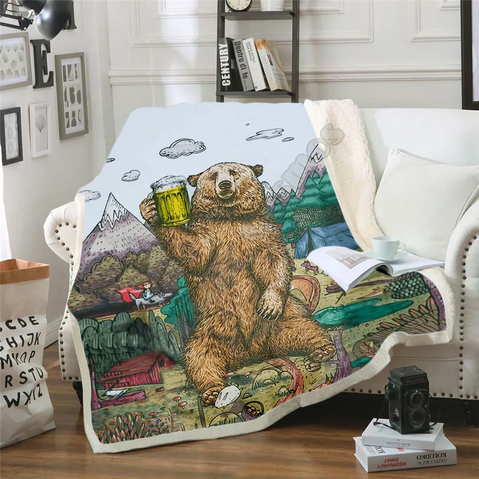 Для кемпинга пивная Bear одеяло 3D полностью напечатанное носимое одеяло для взрослых для детей теплое шерпа одеяло Прямая поставка 
Для кемпинга пивная Bear одеяло 3D полностью напечатанное носимое одеяло для взрослых для детей теплое шерпа одеяло Прямая поставка