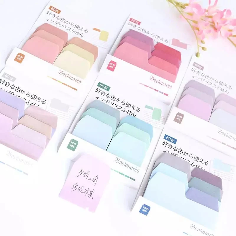 60 sheets/pack Kawaii Watercolor Japanese Gradient Color Indexes Memo Pad Sticky Notes Bookmark School Office Stationery Supply
60 sheets/pack Kawaii Watercolor Japanese Gradient Color Indexes Memo Pad Sticky Notes Bookmark School Office Stationery Supply