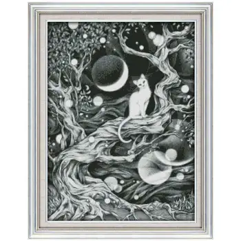 Moonlit white cat animals painting counted printed on the canvas 11CT 14CT kits Cross Stitch embroidery needlework Sets
Moonlit white cat animals painting counted printed on the canvas 11CT 14CT kits Cross Stitch embroidery needlework Sets
