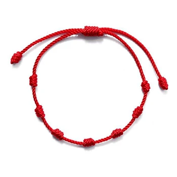 10pcs Hot sale Lucky Red String Braided Bracelets Handmade Simple Fashion Drawstring 7 Knot Bracelet For Men Women C-78
10pcs Hot sale Lucky Red String Braided Bracelets Handmade Simple Fashion Drawstring 7 Knot Bracelet For Men Women C-78