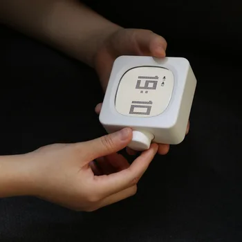 Portable Mini Cubic LED Smart Alarm Clock with Night Light Snooze Function Creative Bedroom Bedside Clock