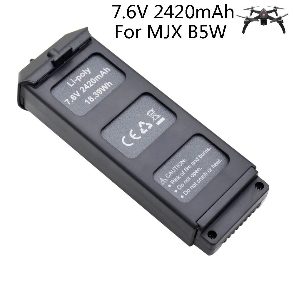 

High capacity 7.6V 2420mAh upgrade liPo Battery for MJX B5W 4K Brushless GPS RC Drone Spare Parts Accessories X5 Pro Battery