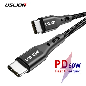 USLION PD 60W Double 3A Quick Charge USB Type C to USB Type C Cable For Samsung Support PD 60W QC3.0 Cable For Type-C Devices
USLION PD 60W Double 3A Quick Charge USB Type C to USB Type C Cable For Samsung Support PD 60W QC3.0 Cable For Type-C Devices