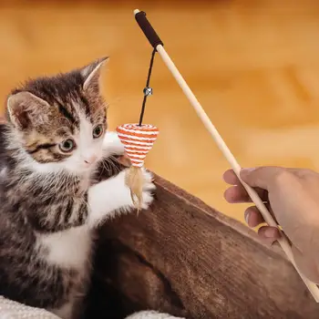 Cats Toys Sisal Triangle Cone Teaser Wand Playing Rod Feather Interesting Original Ecology Wear Resistance Cat Stick with Bell
Cats Toys Sisal Triangle Cone Teaser Wand Playing Rod Feather Interesting Original Ecology Wear Resistance Cat Stick with Bell