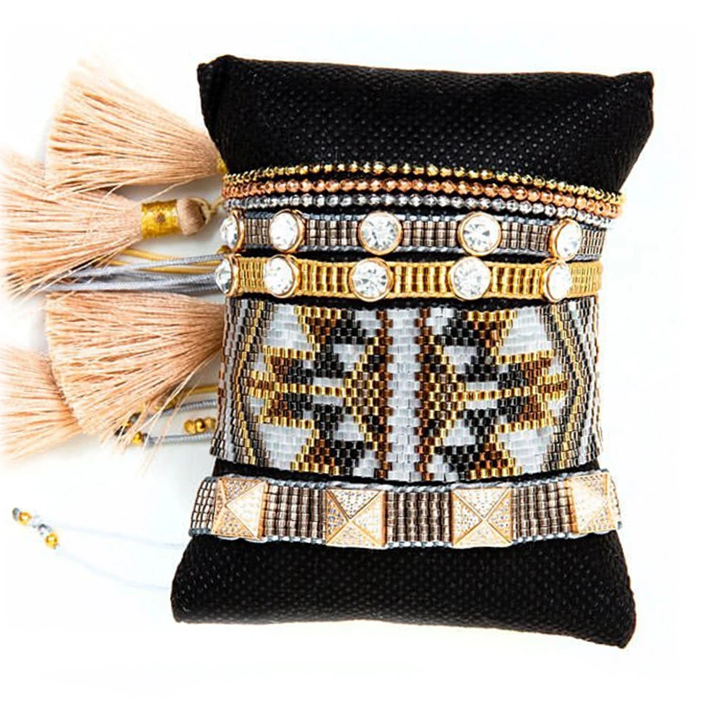 

YASTYT Handmade Bracelet For Women Miyuki Beads Mexican Fashion Bracelets Jewelry Rhinestone Pulseras Mujer Moda 2023 Gift