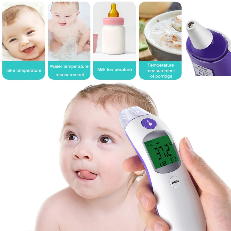 NEW Baby Thermometer Fever Measure Digital LED Infrared Forehead/Ear thermometer speed electronic thermometer / material tempe
NEW Baby Thermometer Fever Measure Digital LED Infrared Forehead/Ear thermometer speed electronic thermometer / material tempe